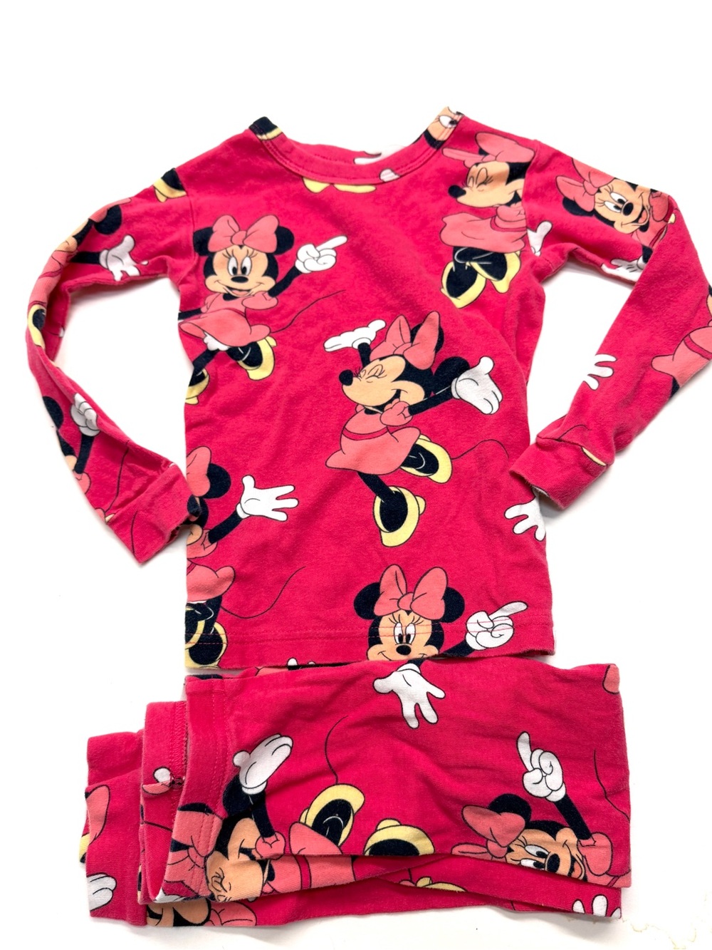 Gap Kids x Disney Pink Minnie Mouse Organic Cotton Pajama Set